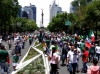 Viven la emoción nacional en el Ángel de la Independencia