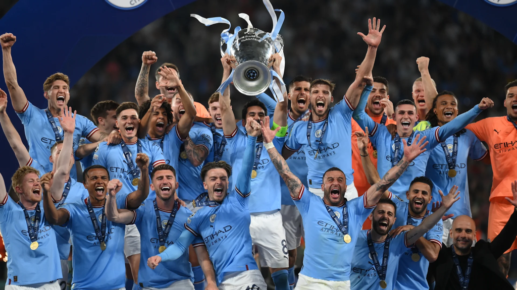 Manchester City defenderá su título como actual campeón de la Champions League. 
